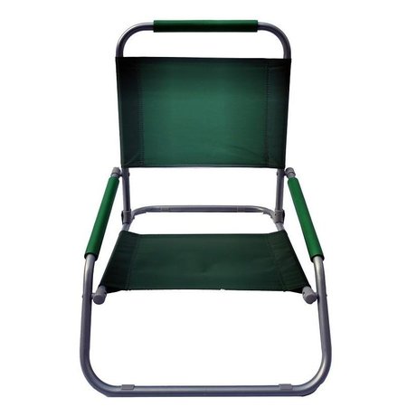 SEASONAL TRENDS Beach Chair, Steel wGRN Fabric F2S018-GREEN